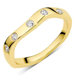 Zirkon Ring aus vergoldetes Messing - Eliné