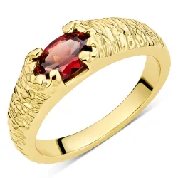 Granat Ring aus vergoldetes Messing - Eliné