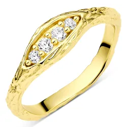 Zirkon Ring aus vergoldetes Messing - Eliné