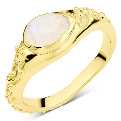 Mondstein Ring aus vergoldetes Messing - Eliné