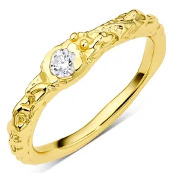 Zirkon Ring aus vergoldetes Messing - Eliné