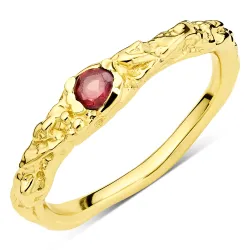 Granat Ring aus vergoldetes Messing - Eliné