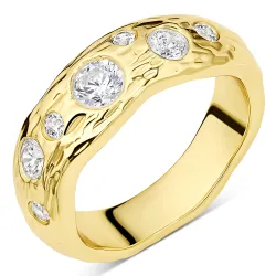 Zirkon Ring aus vergoldetes Messing - Eliné
