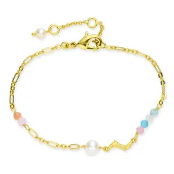 mehrfarbigem Armband aus vergoldetes Messing - Eliné