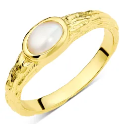 künstliche Perle Ring aus vergoldetes Messing - Eliné