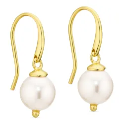 Perle Ohrringe in vergoldetes Messing - Eliné