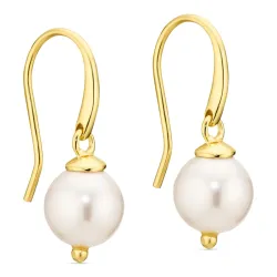 Perle Ohrringe in vergoldetes Messing - Eliné