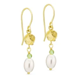 Perle Ohrringe in vergoldetes Messing - Eliné