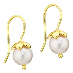 Perle Ohrringe in vergoldetes Messing - Eliné
