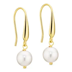 Perle Ohrringe in vergoldetes Messing - Eliné