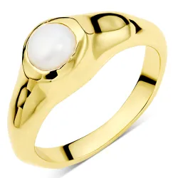 künstliche Perle Ring aus vergoldetes Messing - Eliné