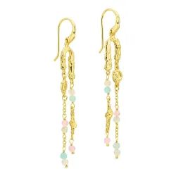 lange ketten ohrringe in vergoldetes Messing - Eliné