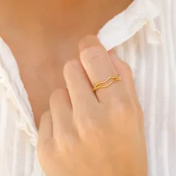Ring aus vergoldetes Messing - Eliné