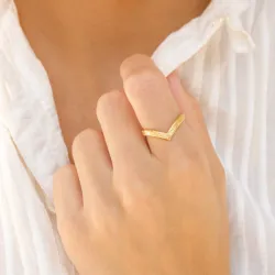 Ring aus vergoldetes Messing - Eliné
