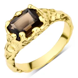 Quarz Ring aus vergoldetes Messing - Eliné