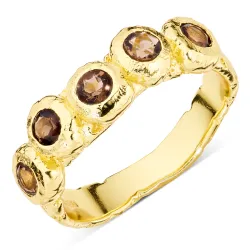 gelbem Ring aus vergoldetes Messing - Eliné