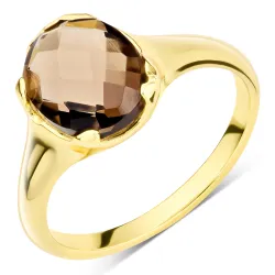 Quarz Ring aus vergoldetes Messing - Eliné