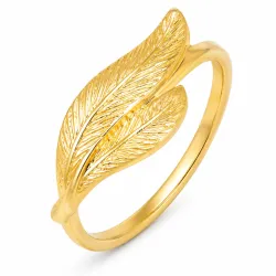Blatt Ring aus vergoldetes Messing - Eliné