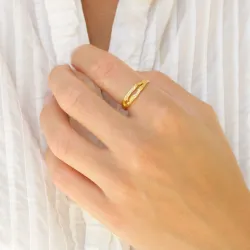 Ring aus vergoldetes Messing - Eliné
