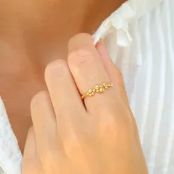 Kugel Ring aus vergoldetes Messing - Eliné