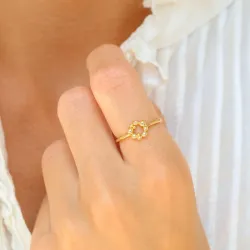 Kugel Ring aus vergoldetes Messing - Eliné