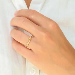 Kugel Ring aus vergoldetes Messing - Eliné