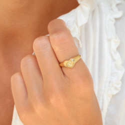 buchstab g Ring aus vergoldetes Messing