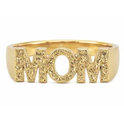 mom Ring aus vergoldetes Messing - My Letter