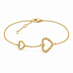 Herz Armband aus vergoldetes Messing - Eliné