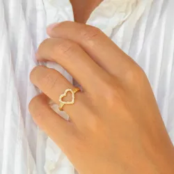Herz Ring aus vergoldetes Messing - Eliné