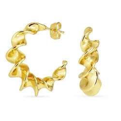 Wasserfester Halbkreolen in vergoldetem Edelstahl - OCEANA