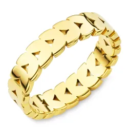 Wasserfest Blatt Ring aus vergoldetem Edelstahl - OCEANA