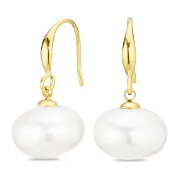 Wasserfester Perle Ohrringe in vergoldetem Stahl - OCEANA