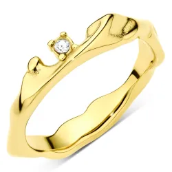 Wasserfest Zirkon Ring aus vergoldetem Edelstahl - OCEANA