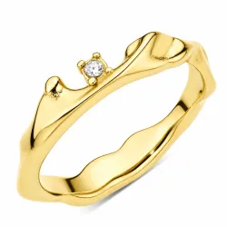 Wasserfest Zirkon Ring aus vergoldetem Edelstahl - OCEANA