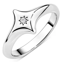 Wasserfest Stern Zirkon Ring aus Stahl - OCEANA