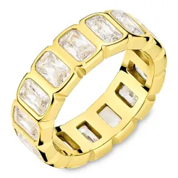 Wasserfest Zirkon Ring aus vergoldetem Edelstahl - OCEANA