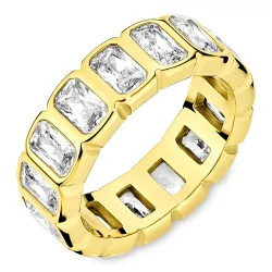 Wasserfest Zirkon Ring aus vergoldetem Edelstahl - OCEANA