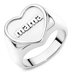 Wasserfest Herz Ring aus Stahl - OCEANA