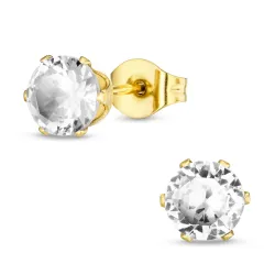 6 mm Wasserfester Ohrstecker in vergoldetem Stahl - OCEANA