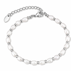 Wasserfest Perle Armband aus Stahl - OCEANA