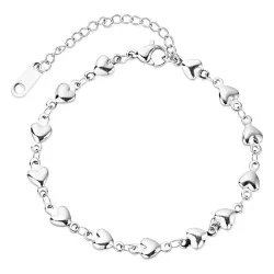 Wasserfest Herz Armband aus Stahl - OCEANA