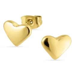Wasserfester Herz Ohrringe in vergoldetem Edelstahl - OCEANA