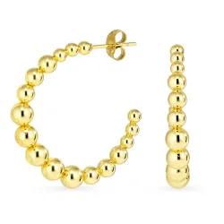 Wasserfester Halbkreolen in vergoldetem Edelstahl - OCEANA