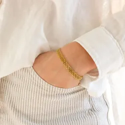 Wasserfest Armband aus vergoldetem Edelstahl  x 6 mm  - OCEANA