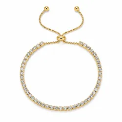 Wasserfest Zirkon Armband aus vergoldetem Stahl - OCEANA