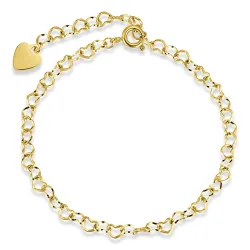 Wasserfest Herz Armband aus vergoldetem Stahl - OCEANA