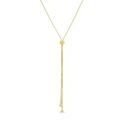 Wasserfest Y-Halskette aus vergoldetem Stahl - OCEANA