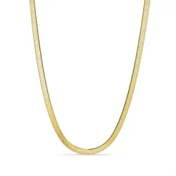 Wasserfest Halskette aus vergoldetem Edelstahl 37 + 5 cm x 3,5 mm  - OCEANA