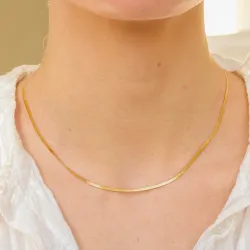 Wasserfest Halskette aus vergoldetem Edelstahl 39 + 8 cm x 2 mm  - OCEANA